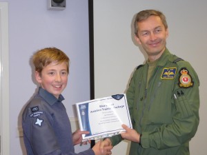 Cdt Purcell receiving his Blue Wings