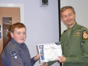 Cdt Dixon receiving his Blue Wings