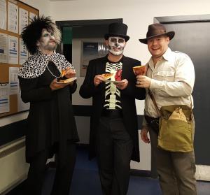 Staff munching